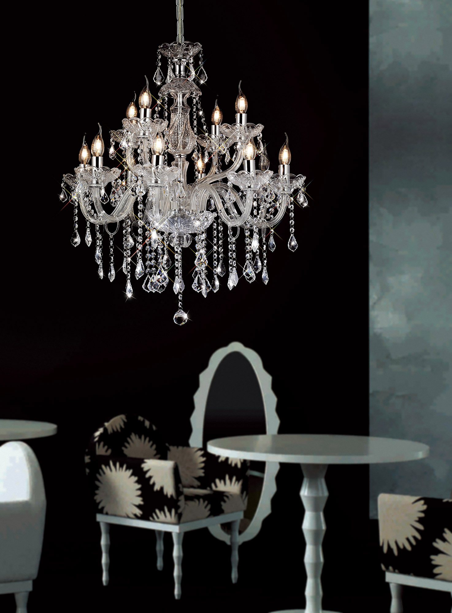 Tiana Crystal Ceiling Lights Diyas Multi Arm Crystal Fittings Tiana Crystal Ceiling Lights Diyas Multi Arm Crystal Fittings